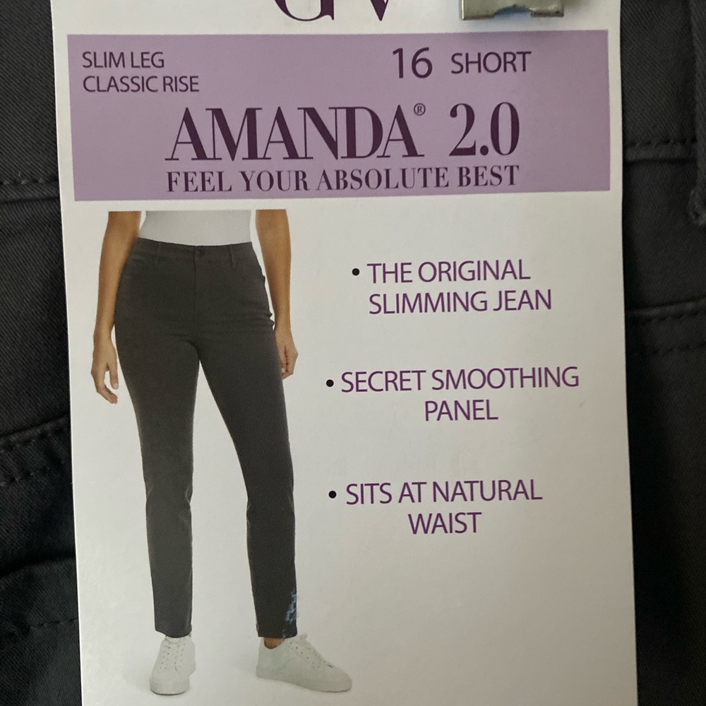 Gloria Vanderbilt Jeans Slim Leg Classic Rise 16 Short